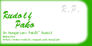 rudolf pako business card